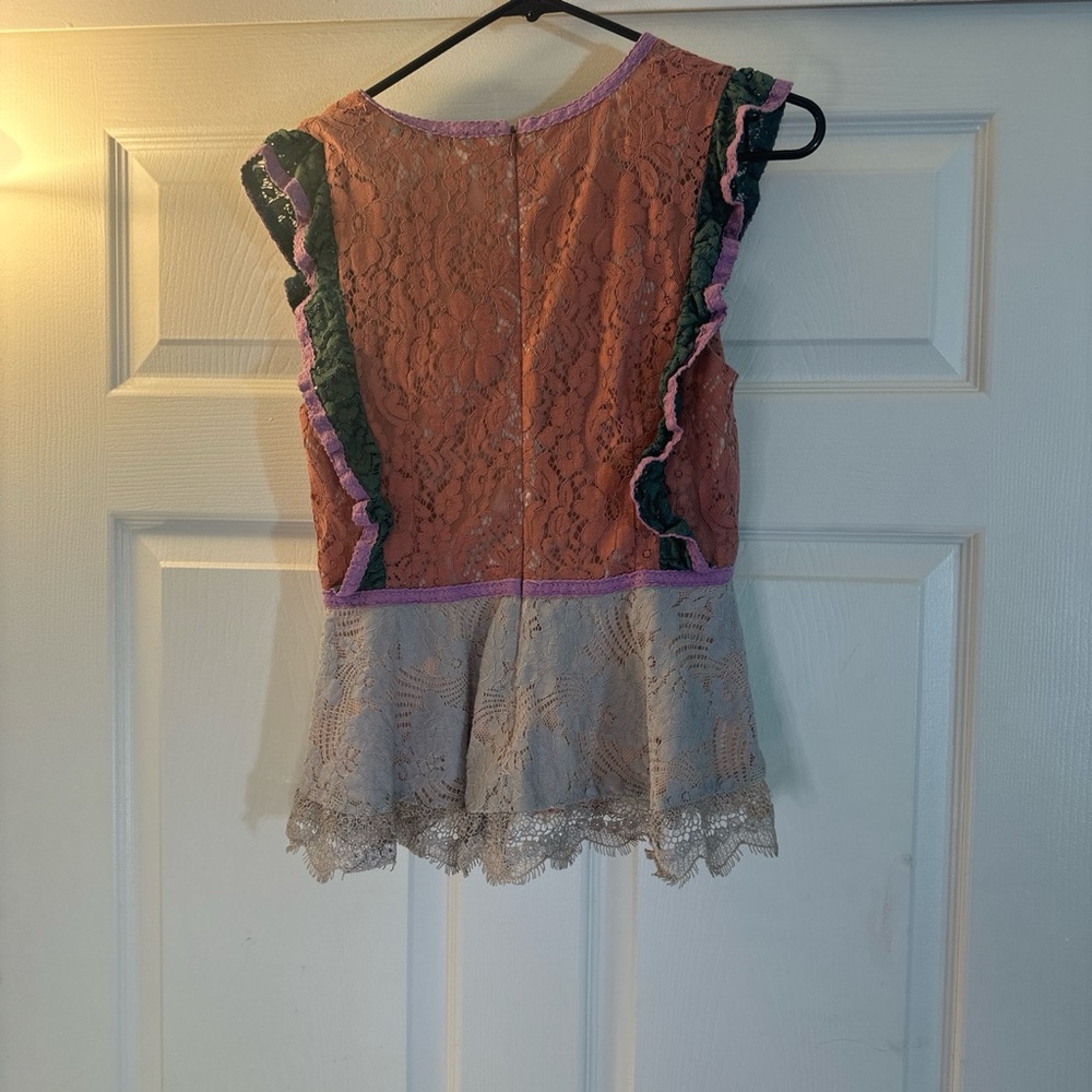 Hi, this is called Sugar plus lips and it’s gorgeous lace shirt with great color